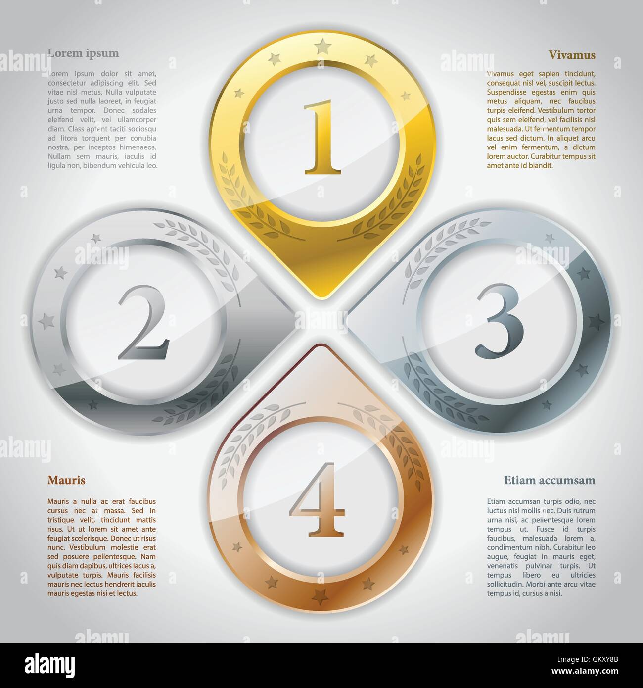 Sports infographic design with rankings Stock Vector