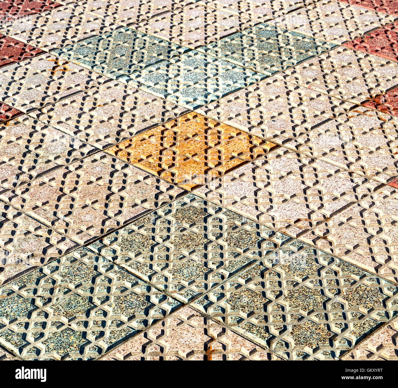 in oman abstract pavement in the old steet and colors Stock Photo - Alamy
