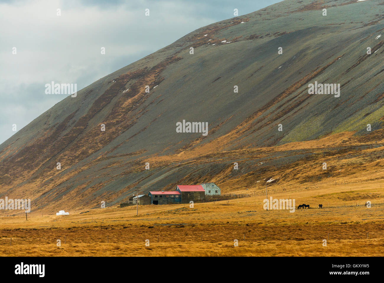 Landscape at Nýjabúð, Naust, Iceland, farms on the Snaefellsnes peninsula in western Iceland
