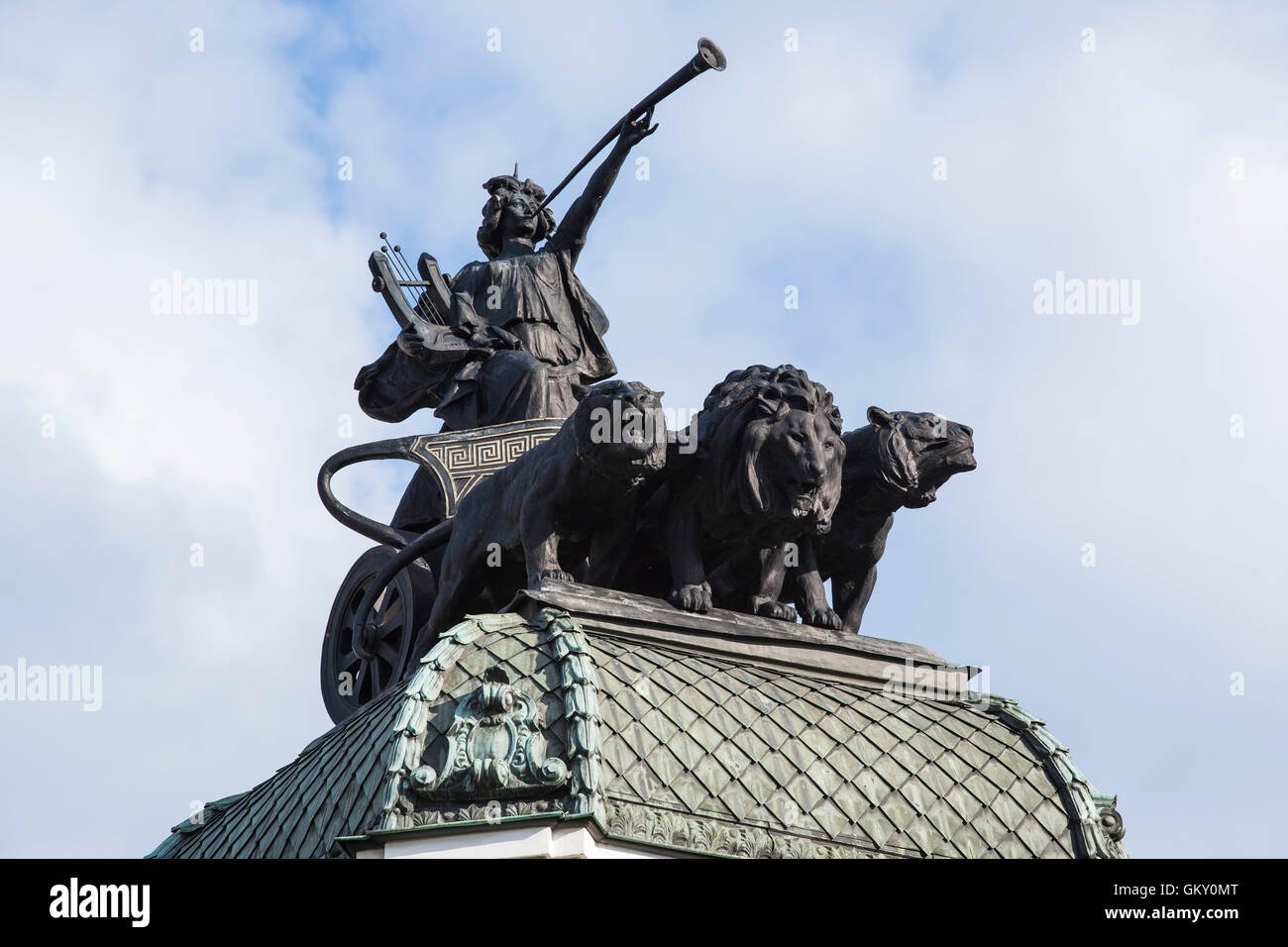Sofia National Theater, closeup of sculpture, Bulgaria Stock Photo
