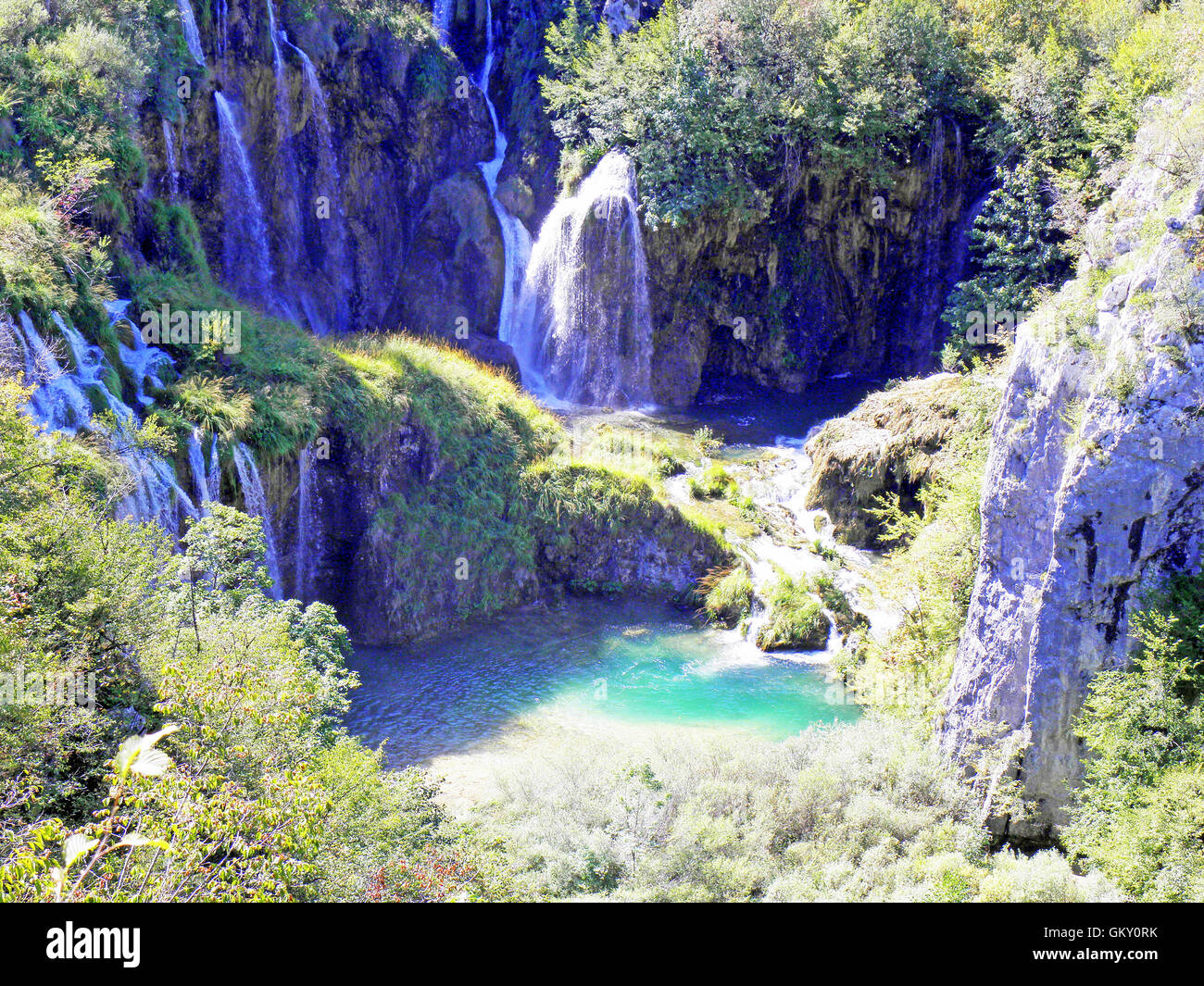 Plitvice lakes and waterfalls,Plitvicka jezera,Croatia,Europe,3 Stock Photo