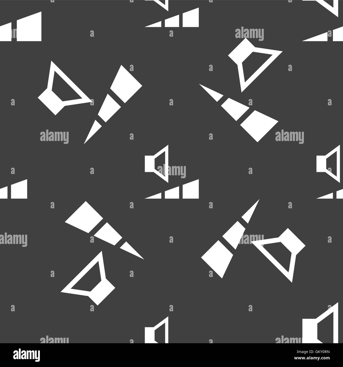 volume, sound icon sign. Seamless pattern on a gray background. Vector ...