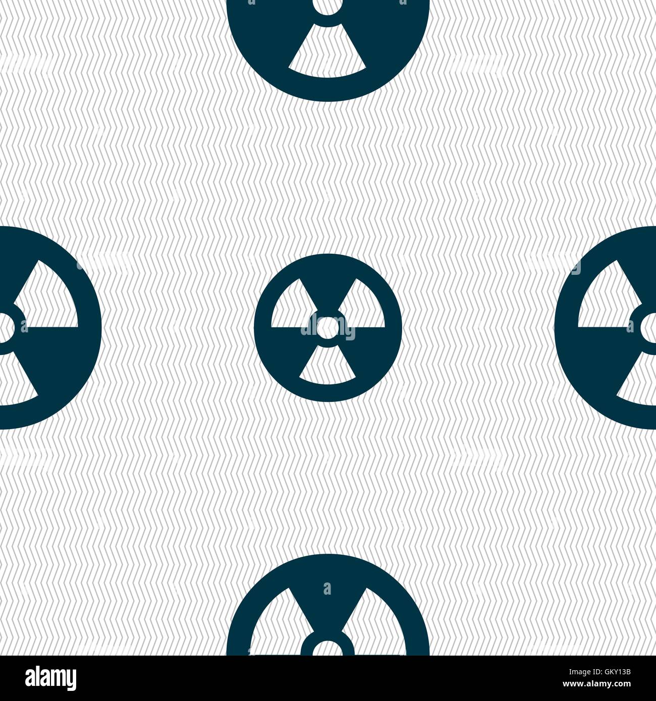 radiation icon sign. Seamless pattern with geometric texture. Vector ...