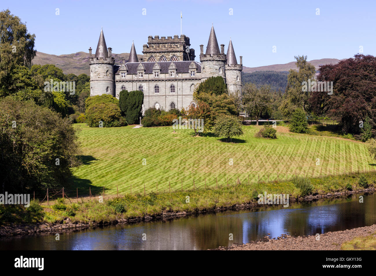 Inveraray Castle beside the River Aray at Inveraray, Argyll & Bute