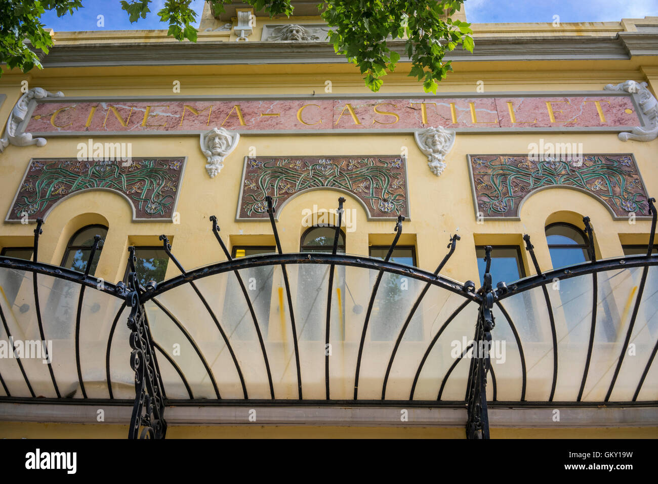 Cinema Le Castillet, an Art Deco movie theatre in Perpignan, France Stock Photo