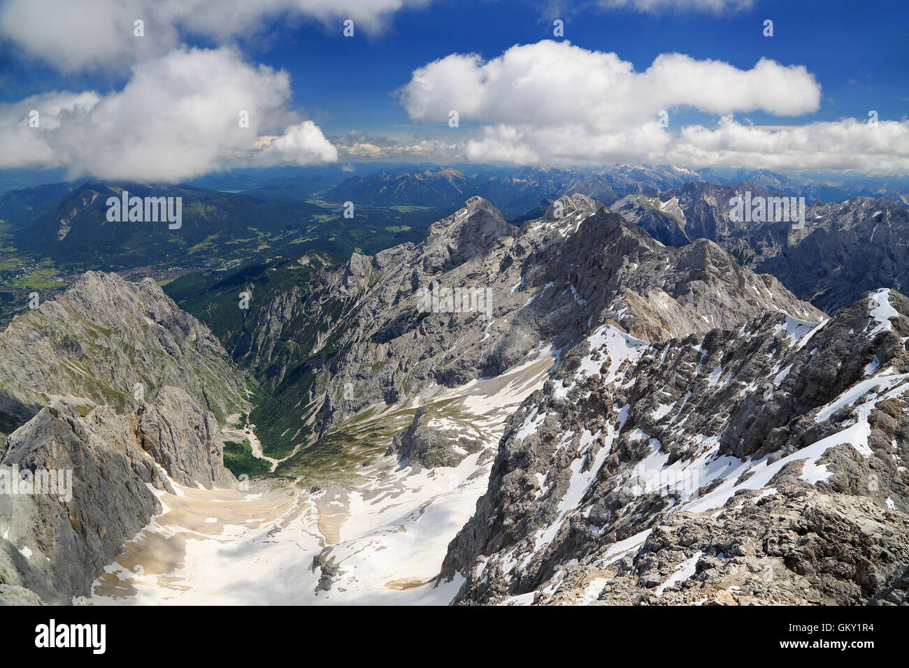 Alps mountains near Zugspitze, Germany Stock Photo