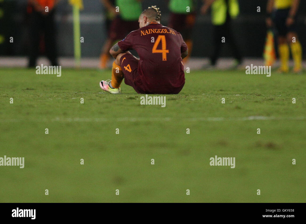 Rome, Italy. 23rd August, 2016. Disappoint Nainggolan  during the  Uefa Champions league match between A.s. Roma vs F.c. Porto at Olympic Stadium in Rome on August,  2016. Credit:  marco iacobucci/Alamy Live News Stock Photo
