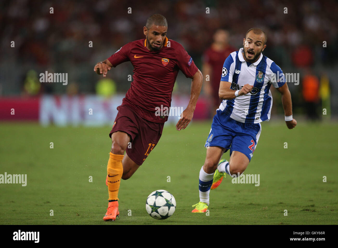Rome, Italy. 23rd August, 2016. in action during the  Uefa Champions league match between A.s. Roma vs F.c. Porto at Olympic Stadium in Rome on August,  2016. Credit:  marco iacobucci/Alamy Live News Stock Photo