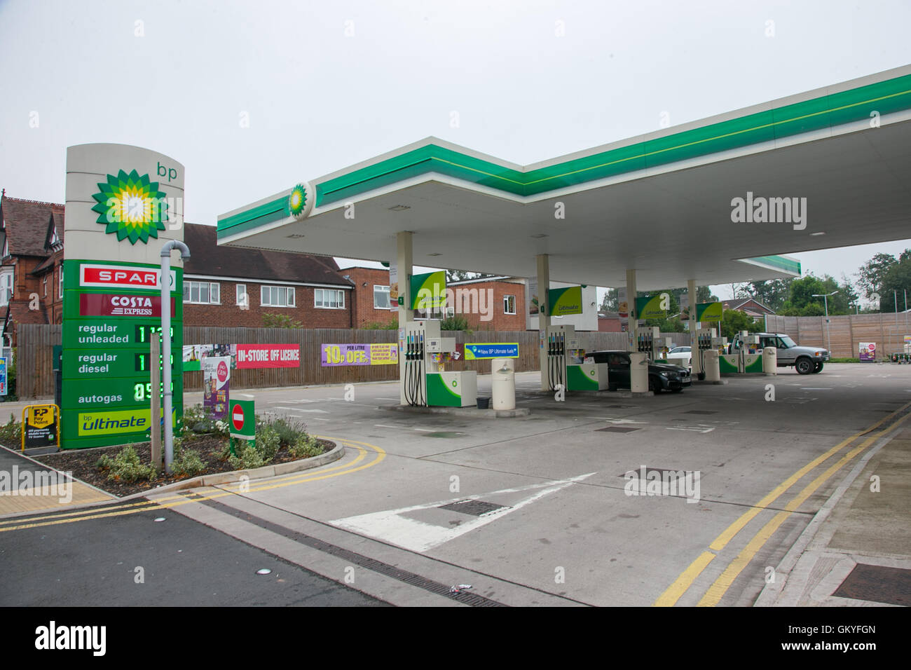 BP garage or fuel station on the Birmingham Road, Bromsgrove