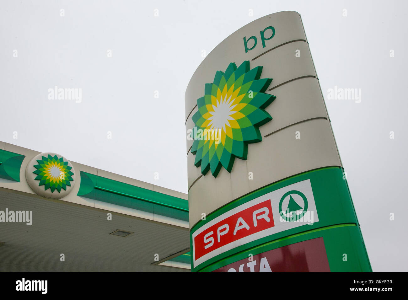 BP garage or fuel station on the Birmingham Road, Bromsgrove
