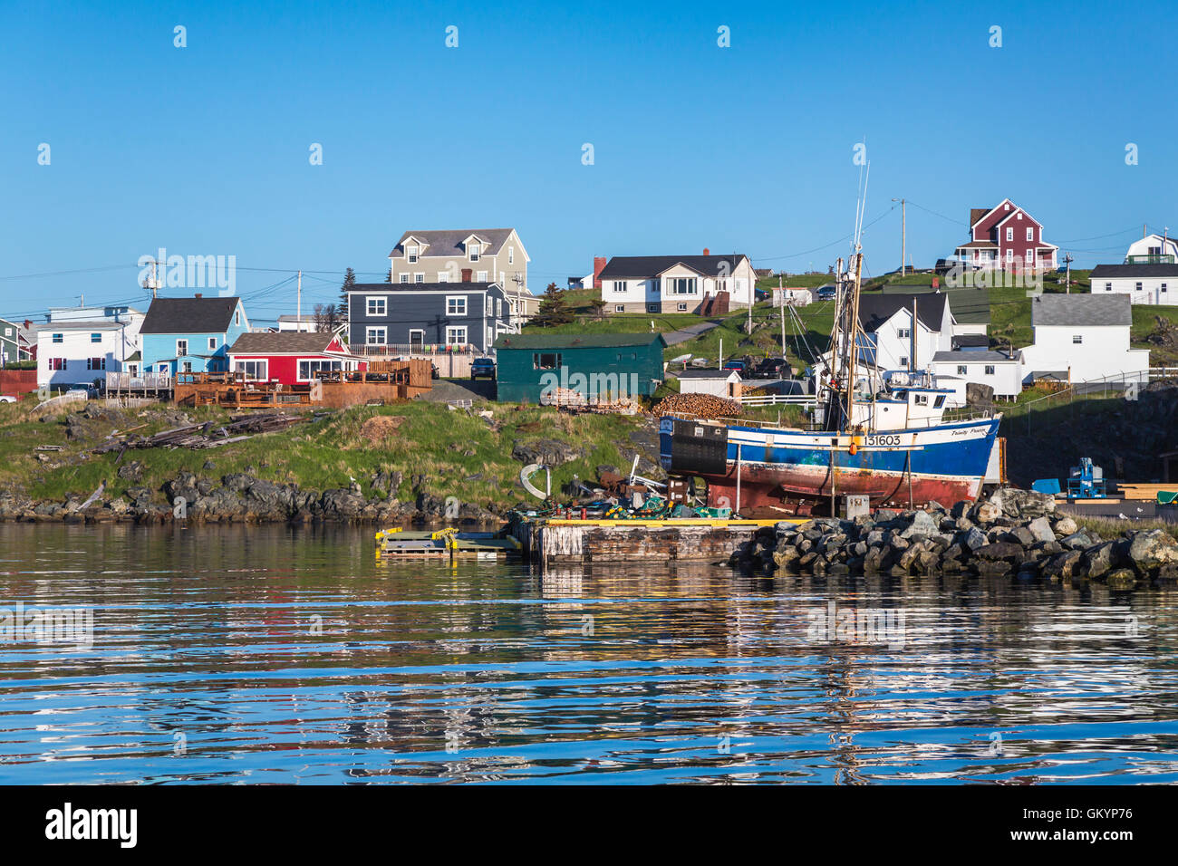 Fishing boats in the harbor at Bonavista, Newfoundland and Labrador