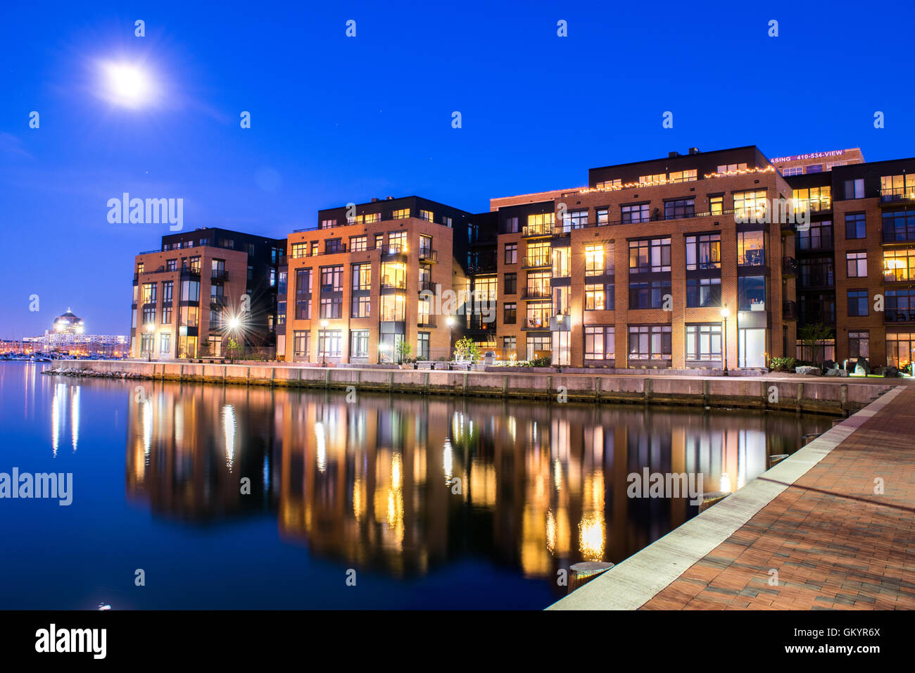 Apartment Buildings in The Inner Harbor Area in Baltimore, Maryland