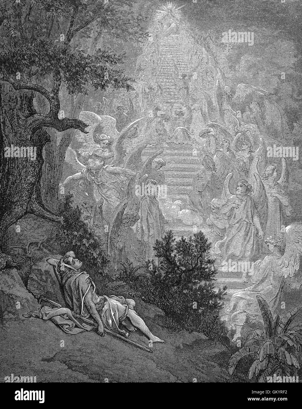 Engraving of xx by Gustave Doré Stock Photo