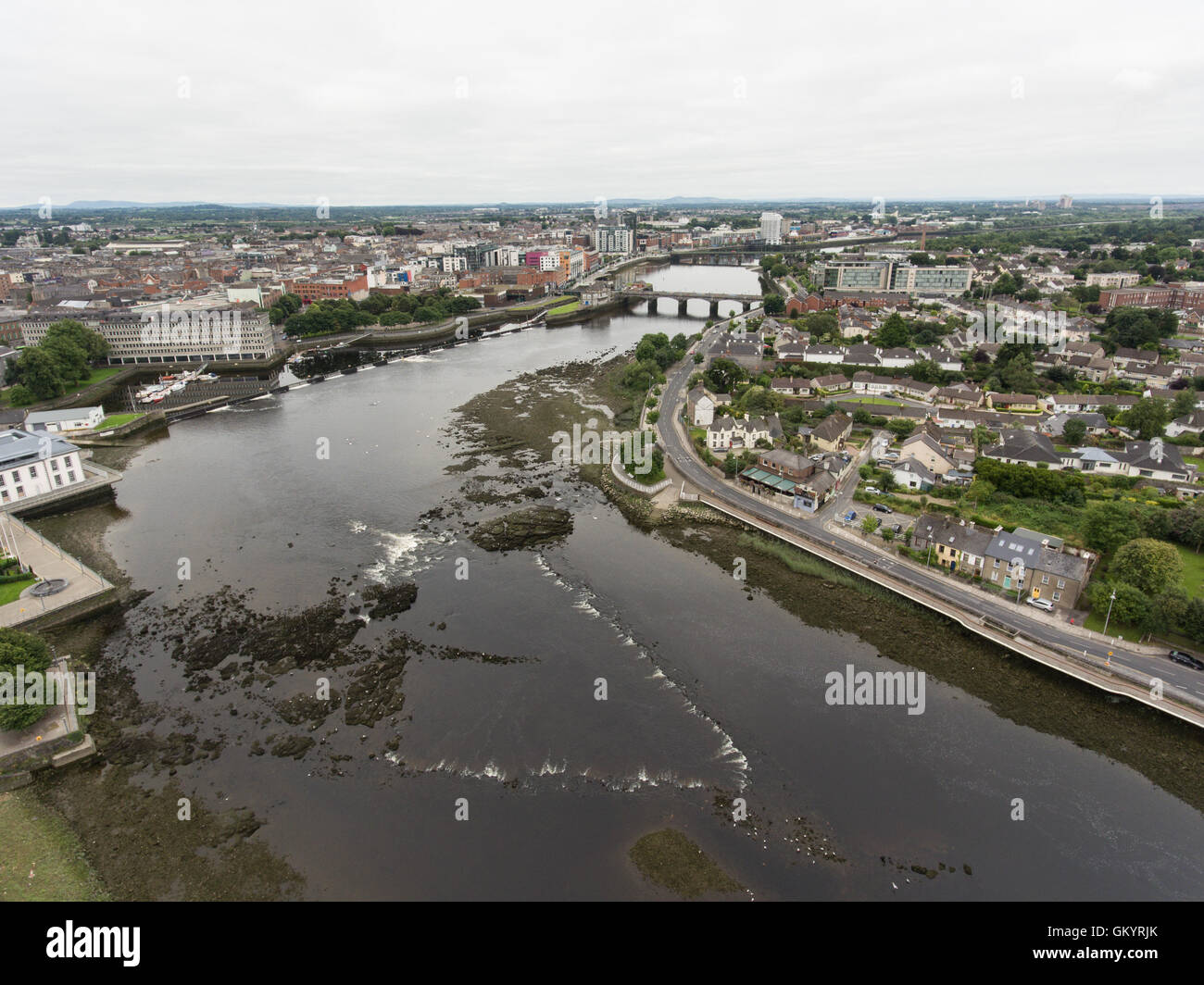 Aerial view cityscape of limerick city skyline, ireland Stock Photo