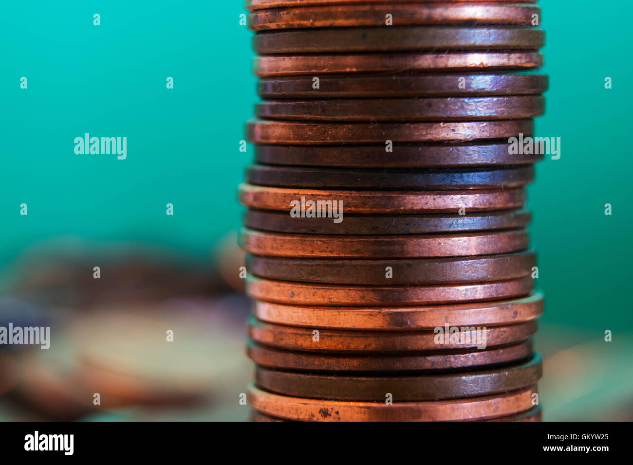 Stack of coins Stock Photo - Alamy