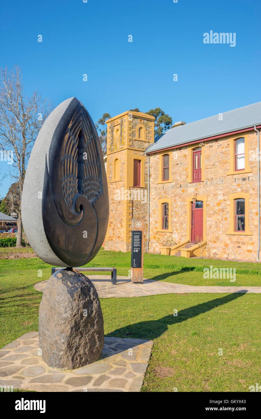 The 'Angel of Hahndorf' sculpture in Hahndorf South Australia, a picturesque Adelaide Hills settlement. Stock Photo