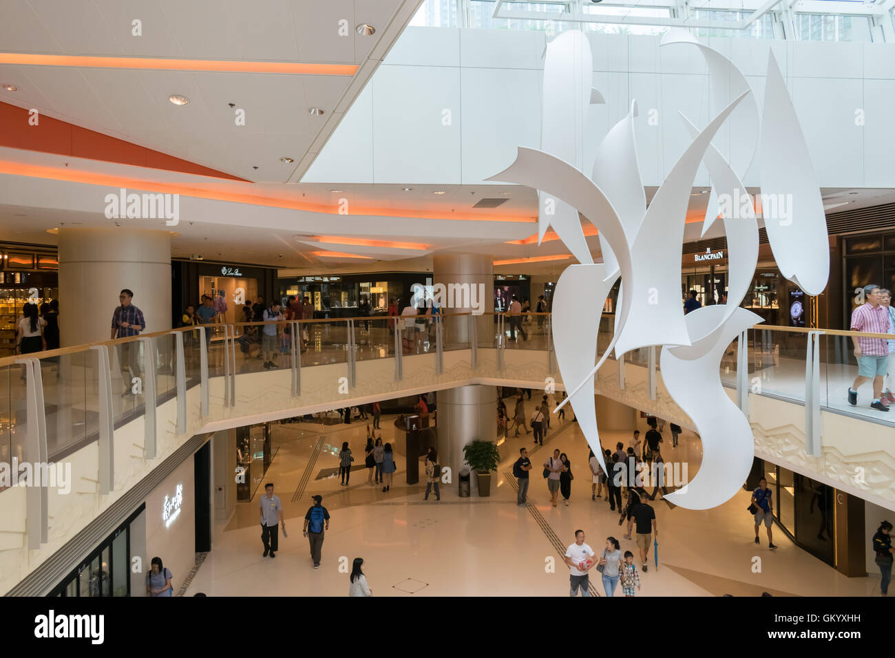 Interior view of Elements Mall, Hong Kong Stock Photo