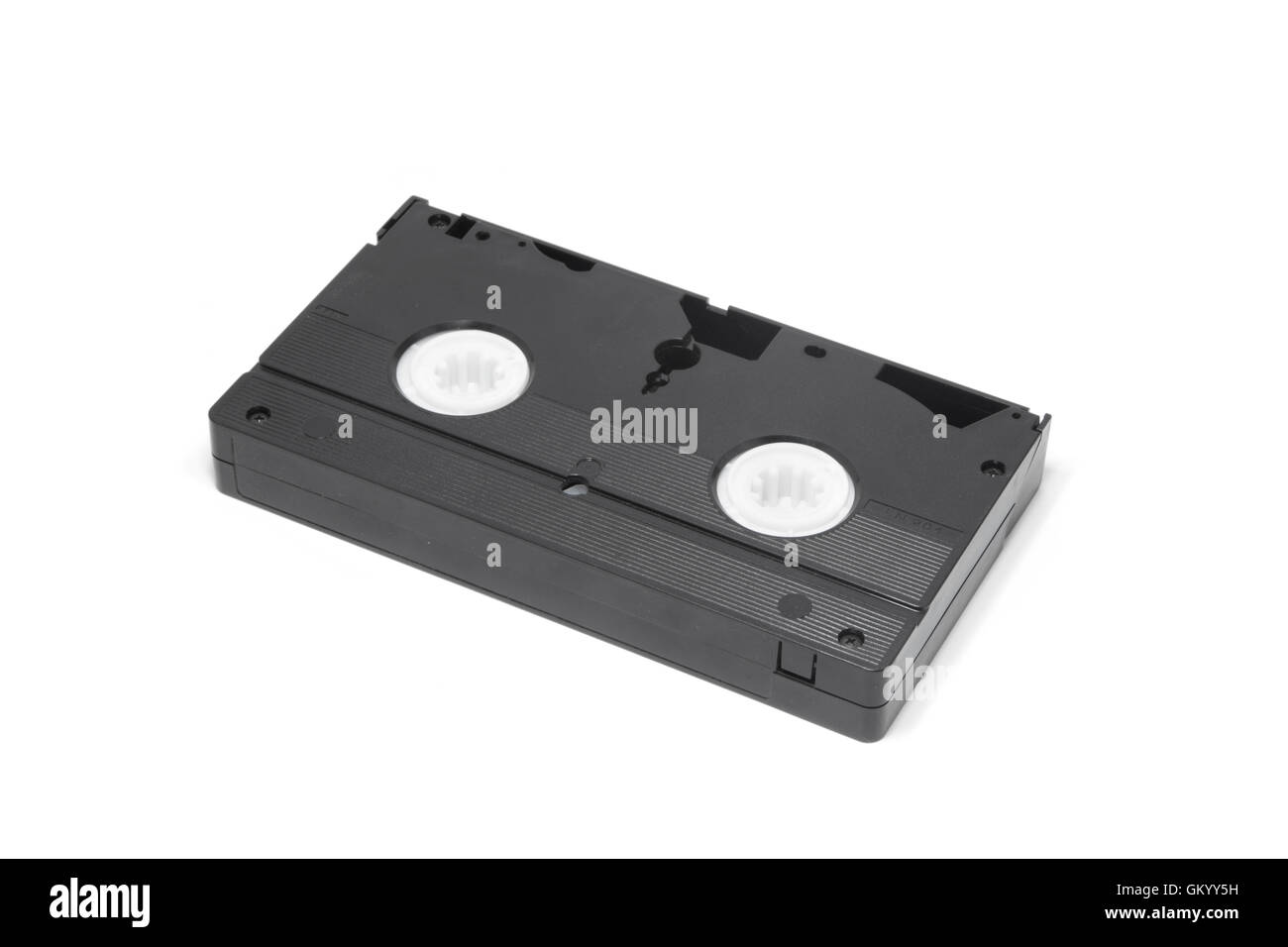 Old vhs tape isolated on white background. Stock Photo