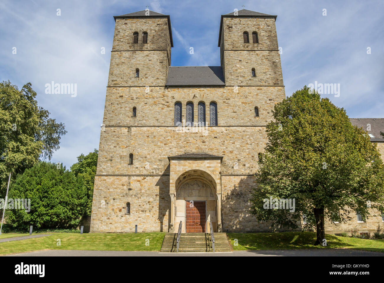 Entrance of the Gerleve Abbey near Coesfeld, Germany Stock Photo