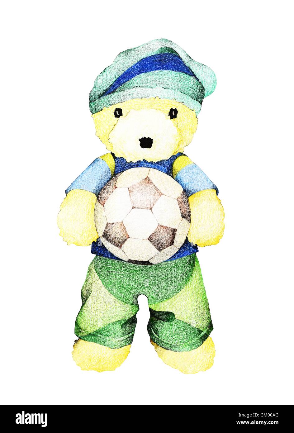 teddy bear with soccer ball