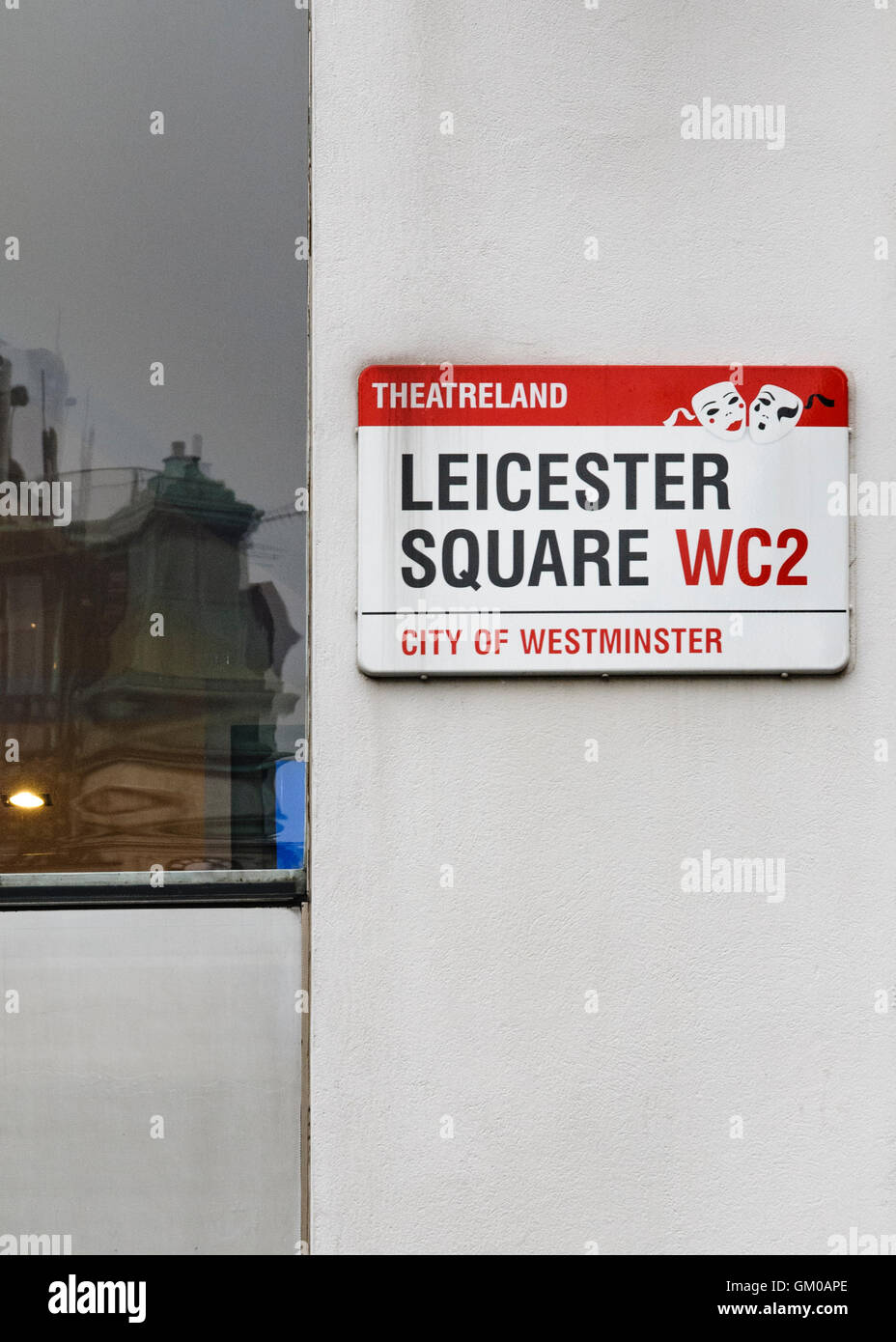 London Leicester Square name plate Stock Photo