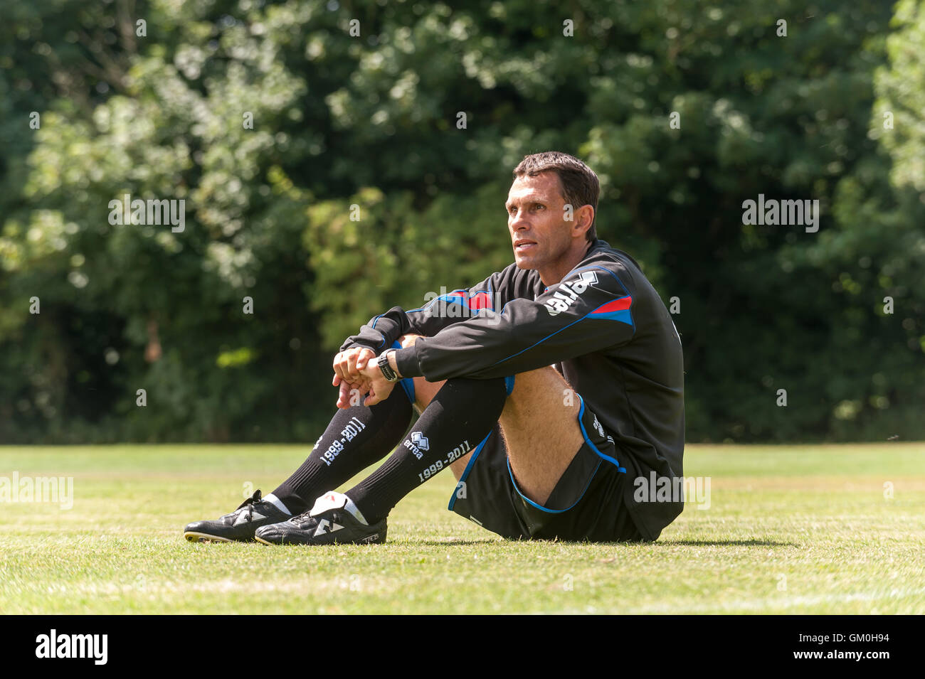 Gus Poyet, then manager of Brighton and Hove Albion FC, at the team's training ground. Stock Photo
