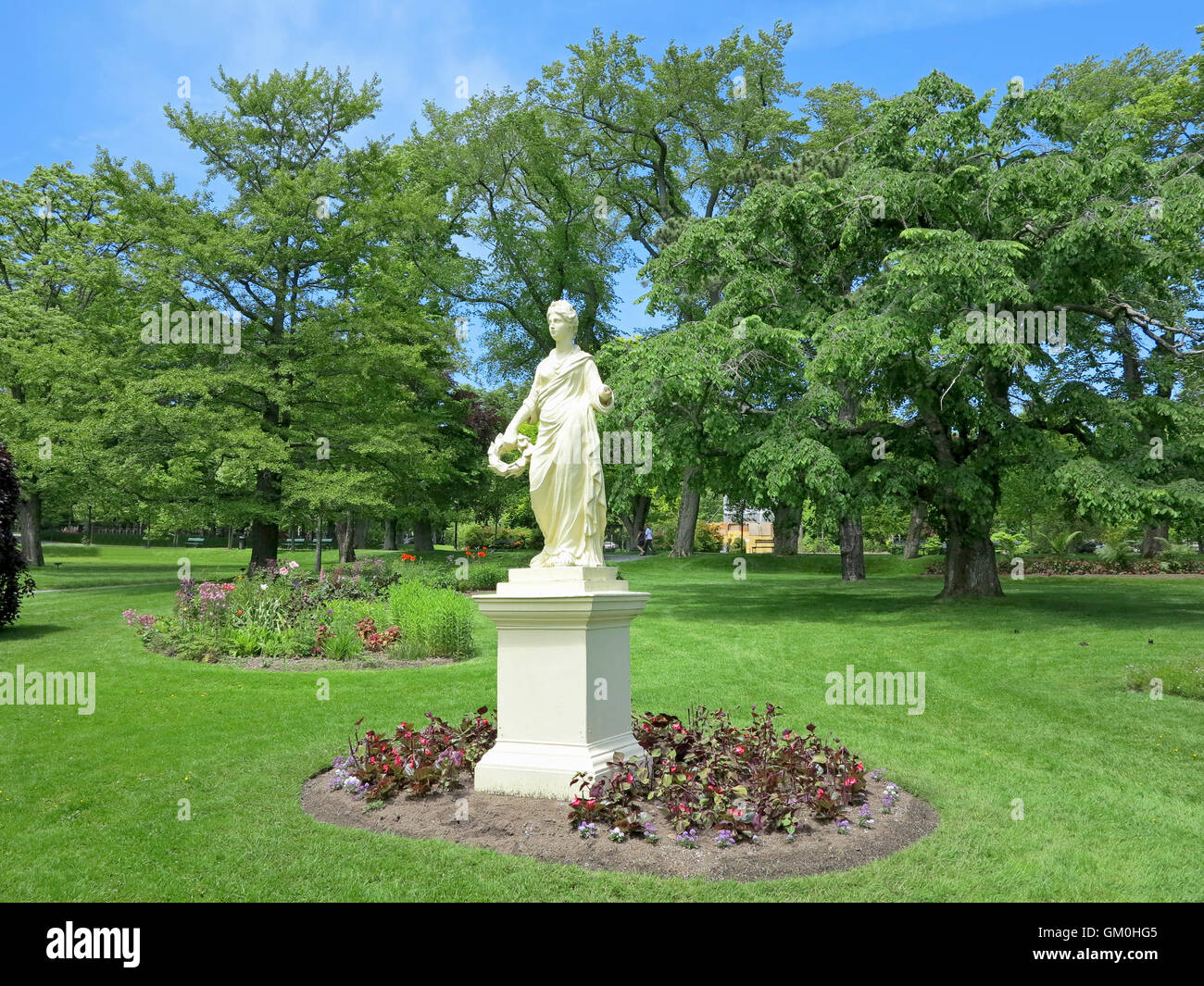 The Statue of the Roman Goddess Flora at the Halifax Public Gardens In Halifax, Nova Scotia, Canada Stock Photo