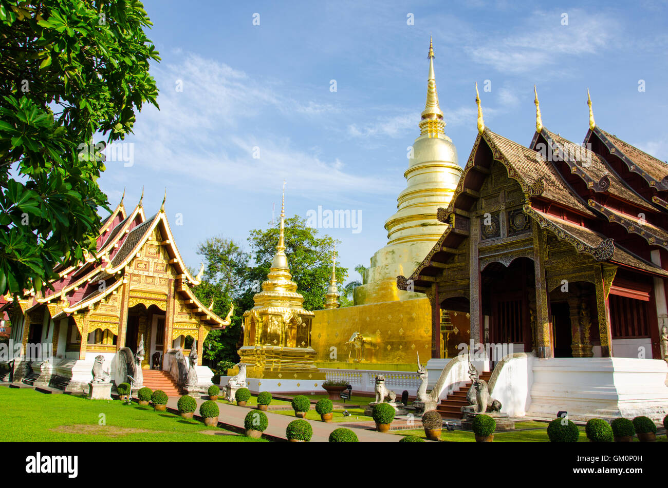 phra sing temple in chiangmai , thailand Stock Photo