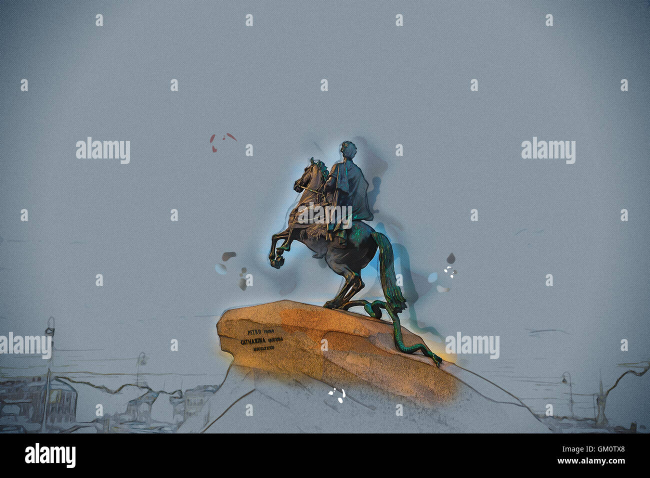 The Bronze Horseman Stock Photo Alamy