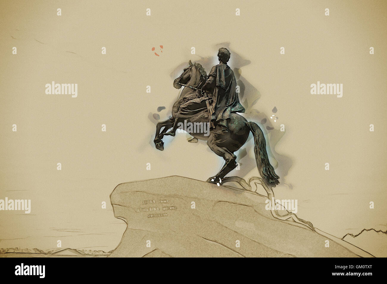 The Bronze Horseman Stock Photo Alamy