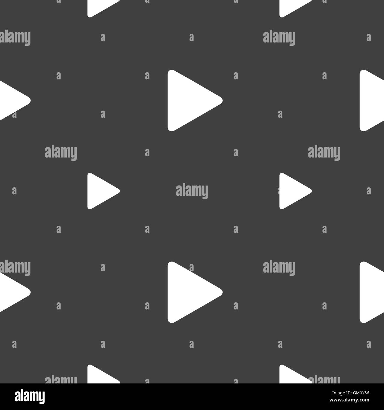 play icon sign. Seamless pattern on a gray background. Vector Stock ...