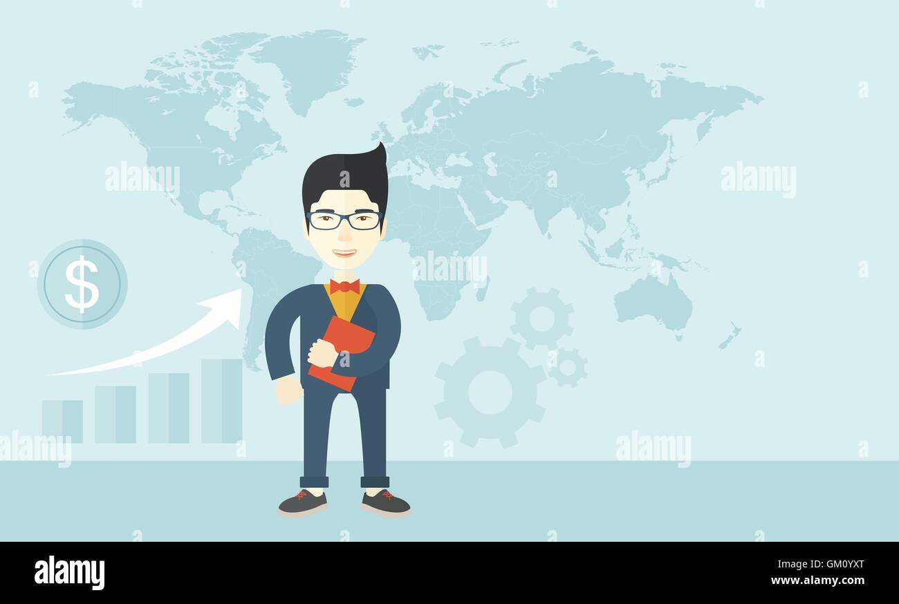 Man smiling holding red Stock Vector Images Alamy