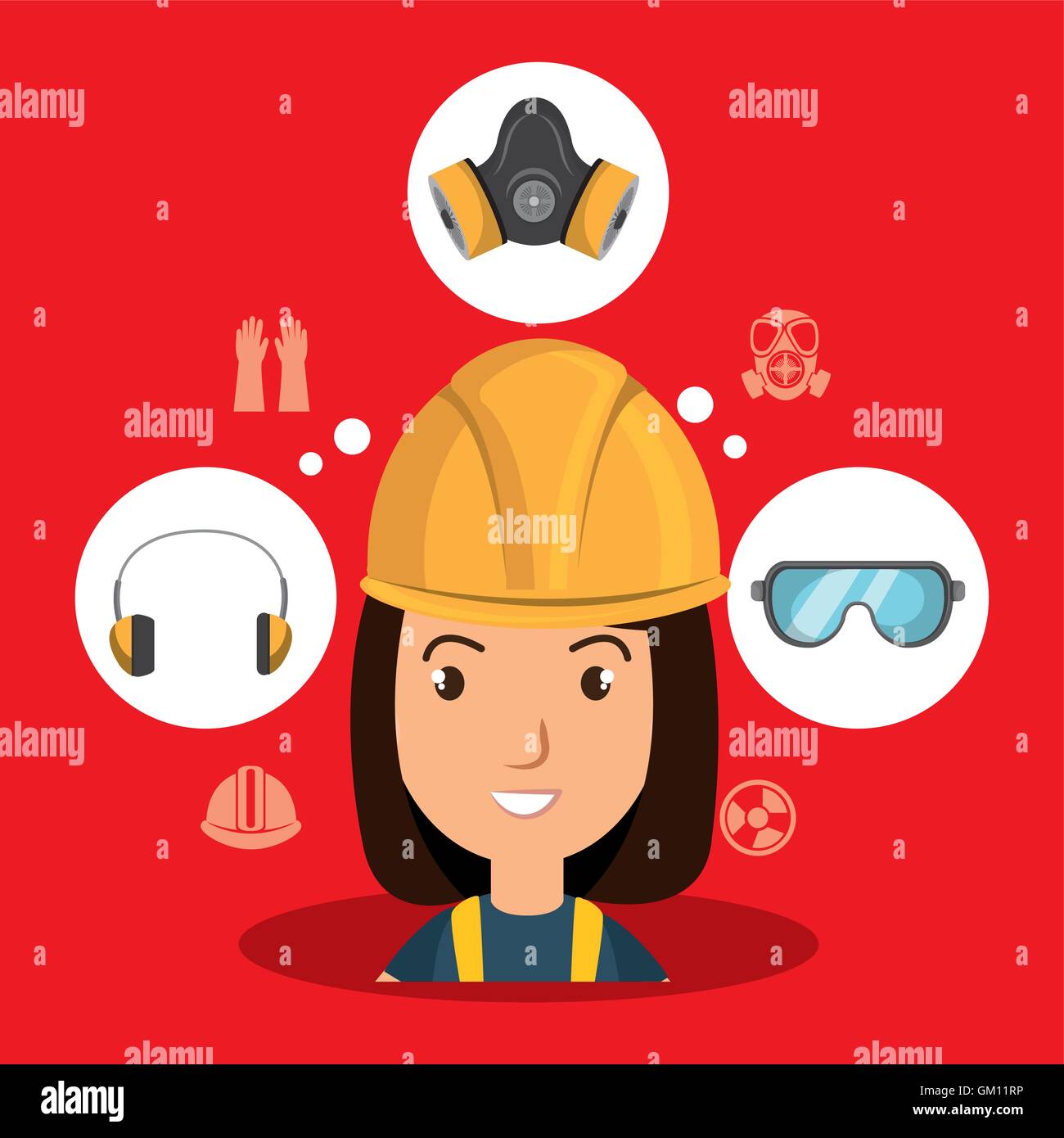 woman worker equipment protection Stock Vector Image & Art Alamy