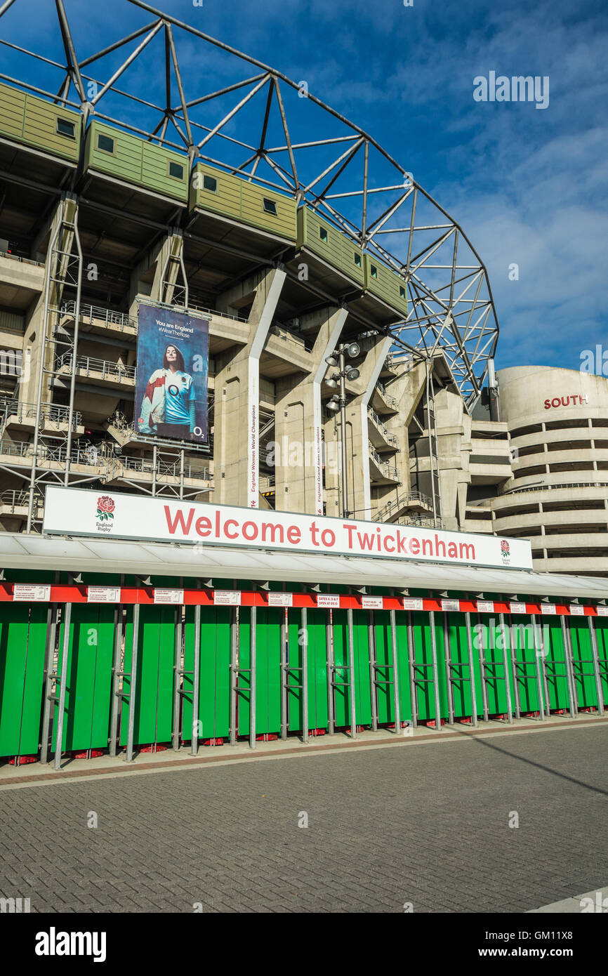 Exterior of Twickenham Rugby Stadium, London, England, U.K Stock Photo ...