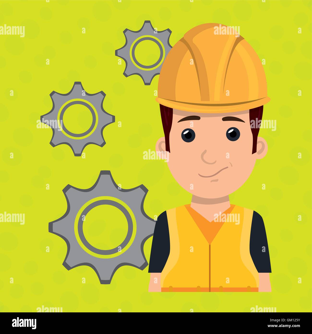 man worker gears team Stock Vector Image & Art - Alamy