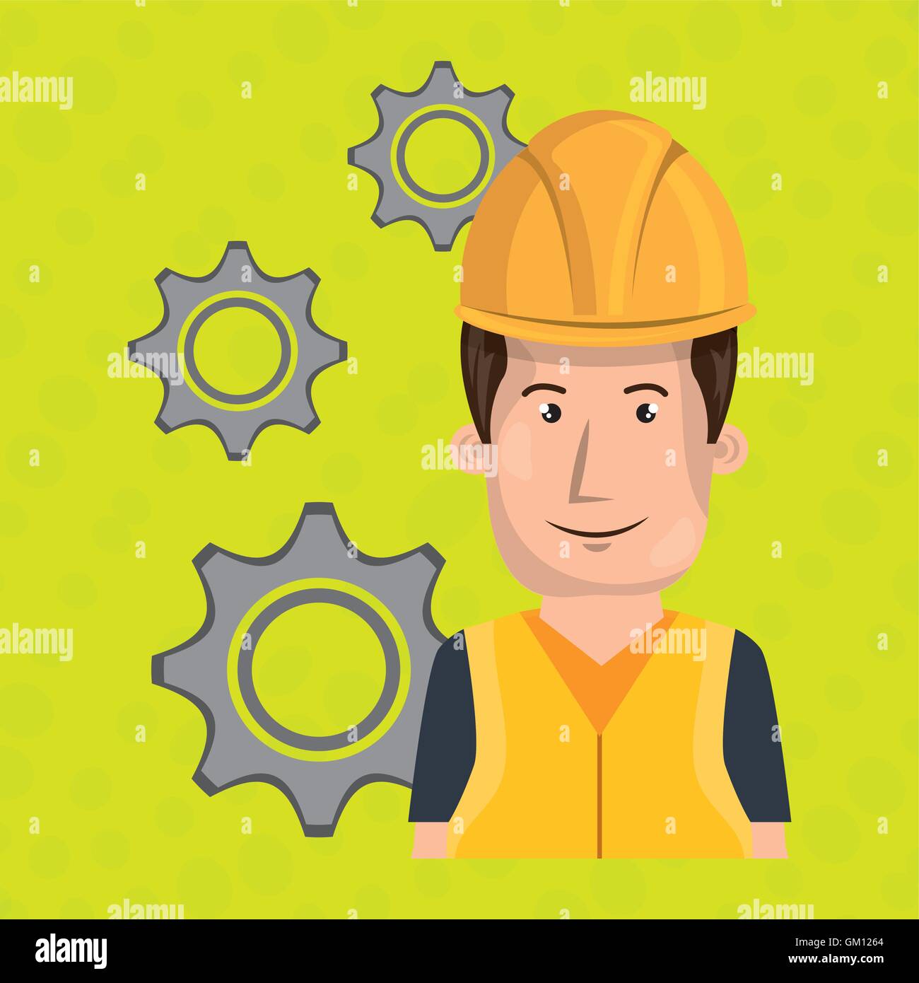 man worker gears team Stock Vector Image & Art - Alamy