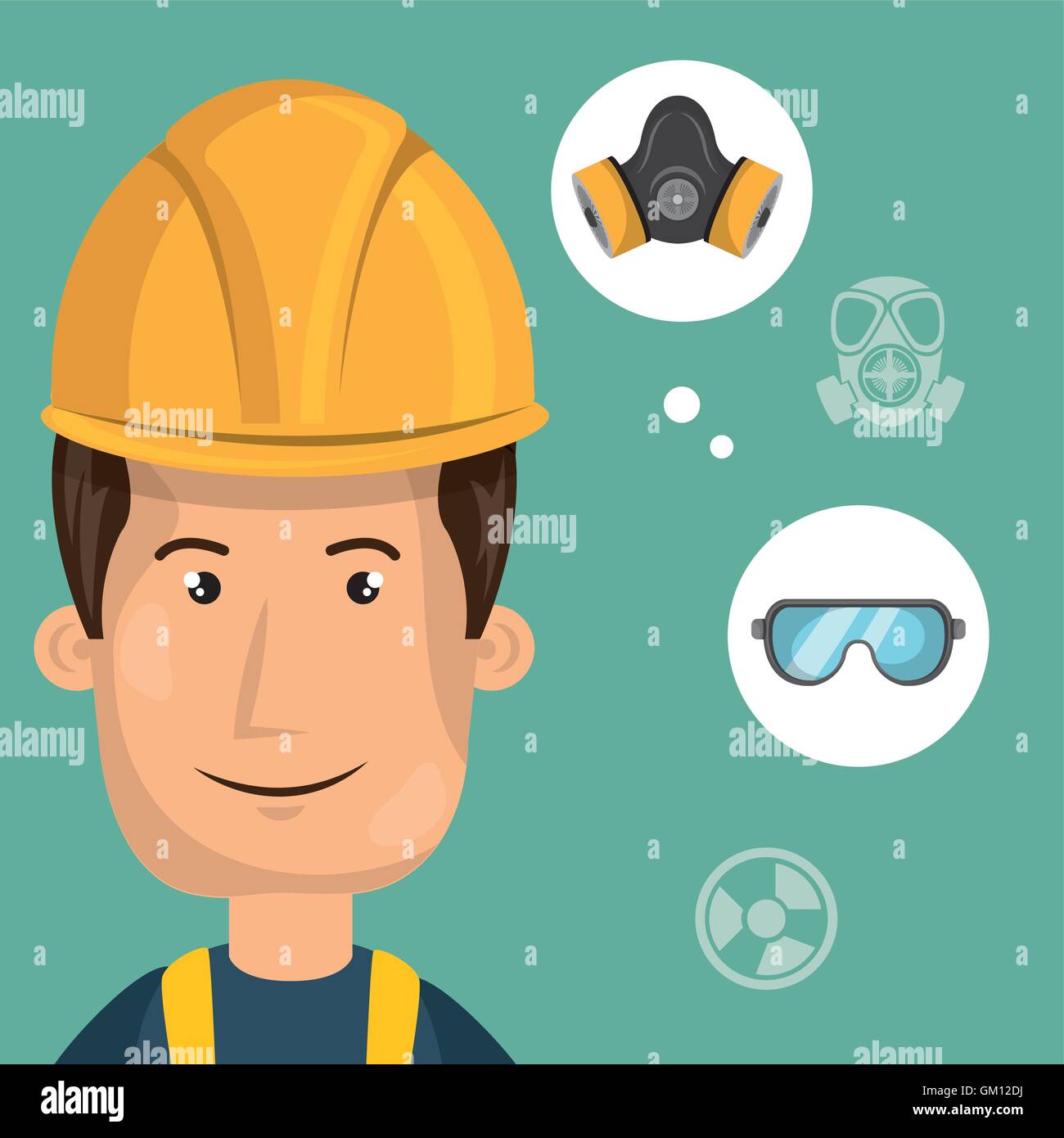 man worker equipment protection Stock Vector Image & Art - Alamy