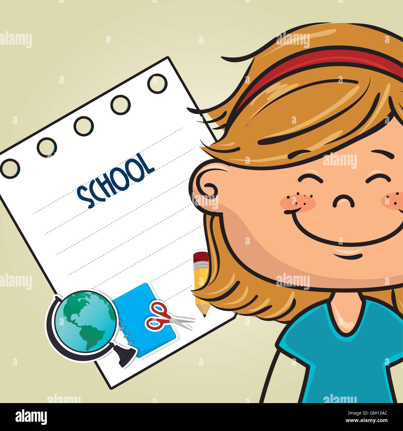 girl cartoon school student icon Stock Vector Image & Art - Alamy