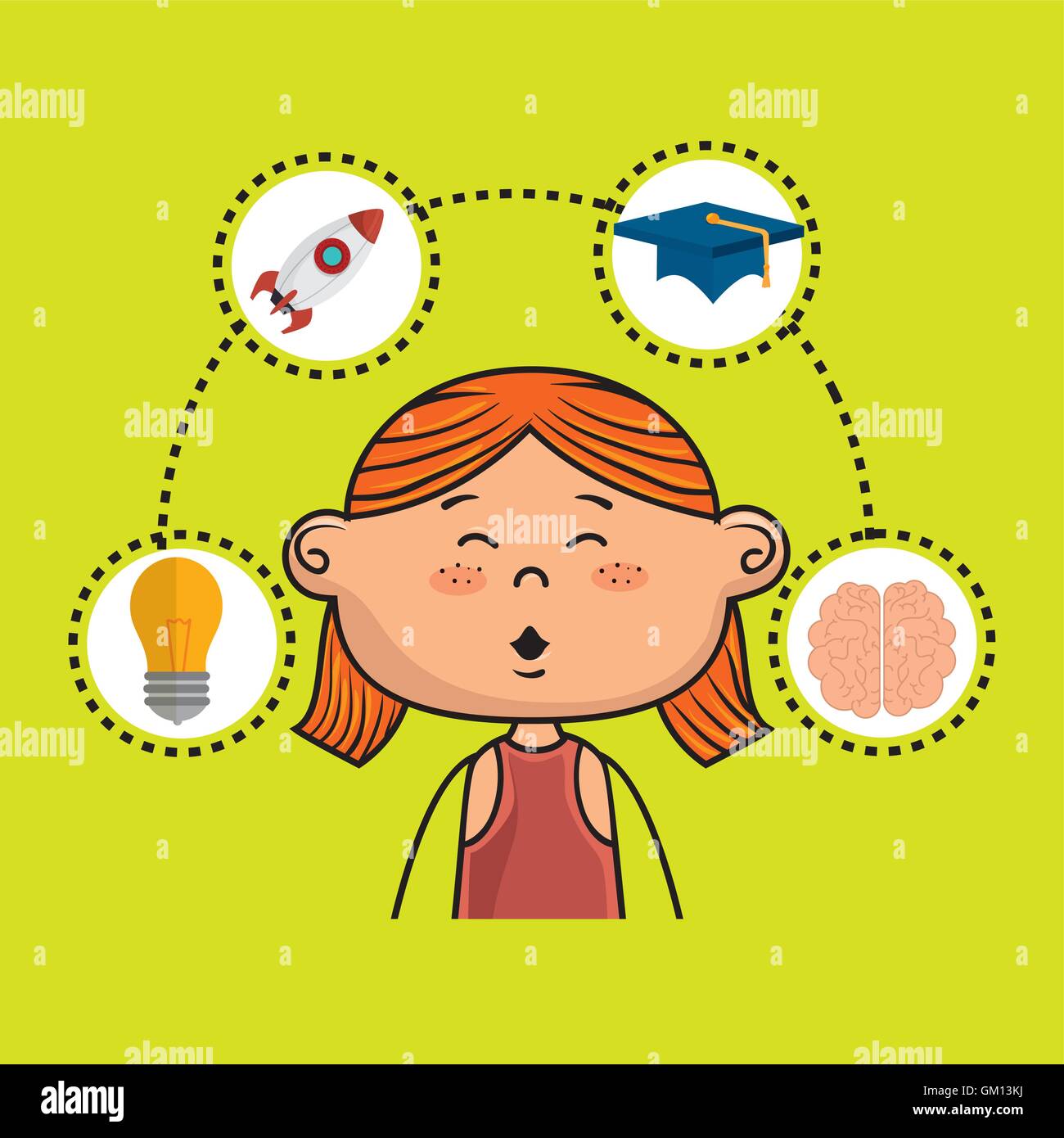 girl student idea avatar icon Stock Vector Image & Art - Alamy
