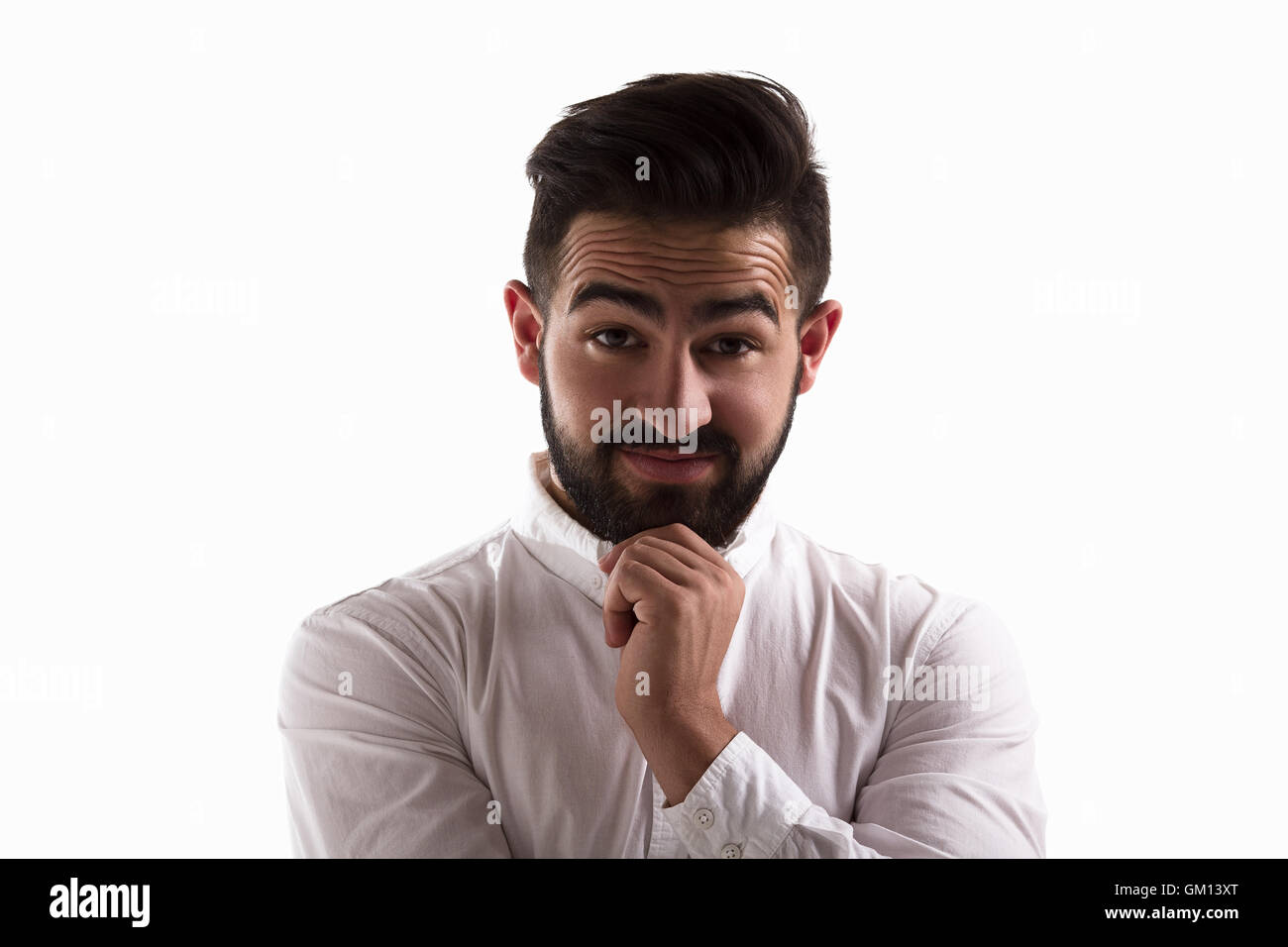 Surprised handsome man Stock Photo