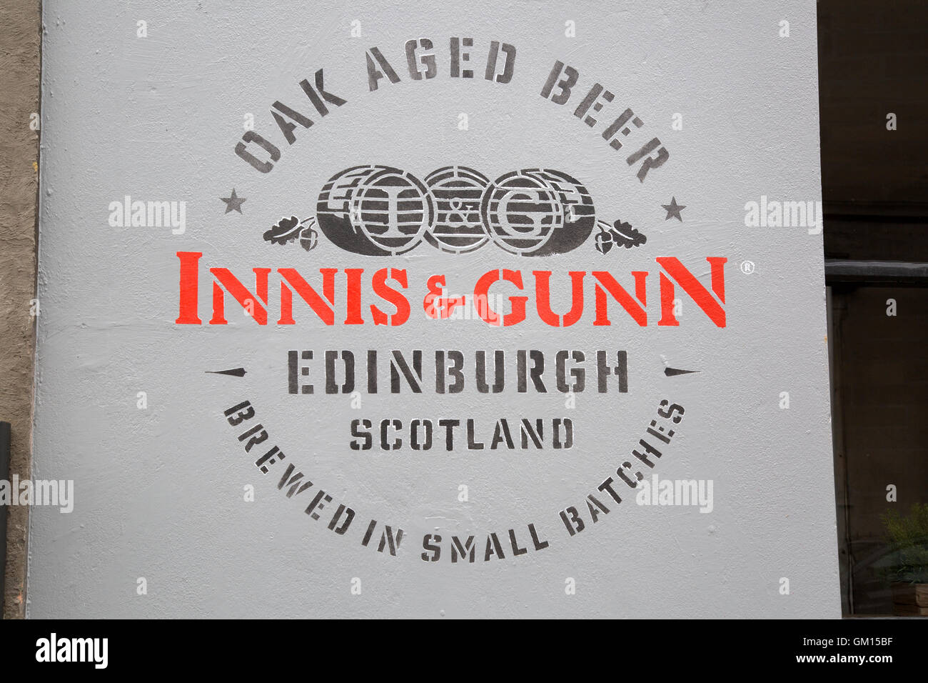 Innis and Gunn Beer Logo, Edinburgh, Scotland Stock Photo Alamy