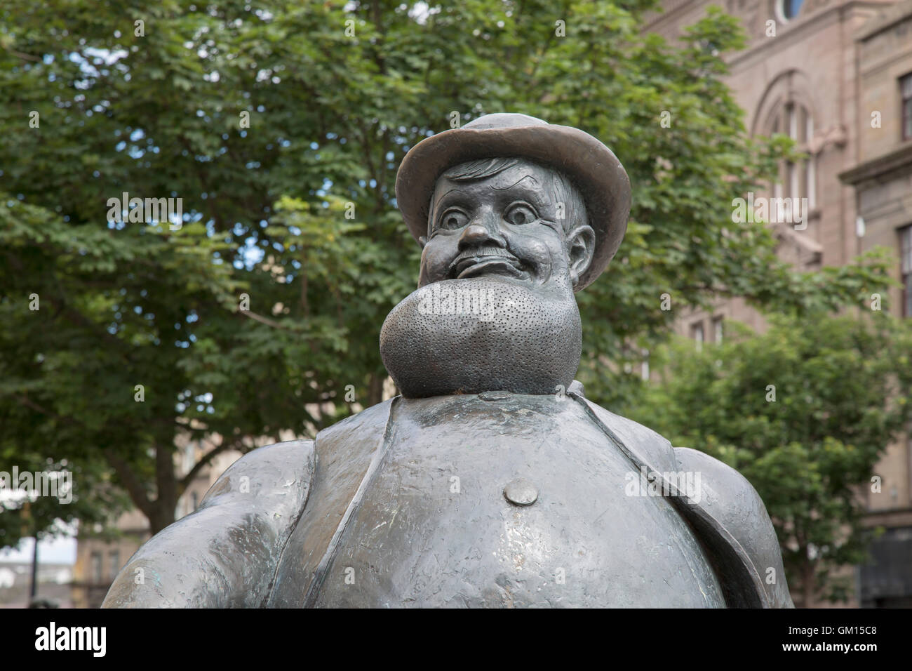 Statue of Desperate Dan from the Dandy Comic, City Square, Dundee