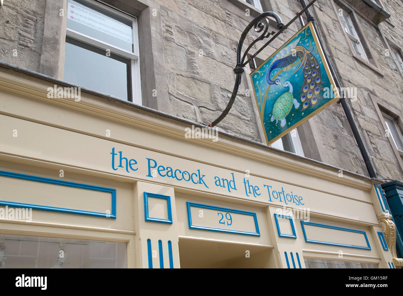 Peacock and Tortoise Haberdashery Shop, Perth, Scotland; UK Stock Photo