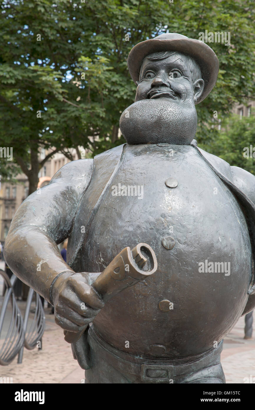 Statue of Desperate Dan from the Dandy Comic, City Square, Dundee