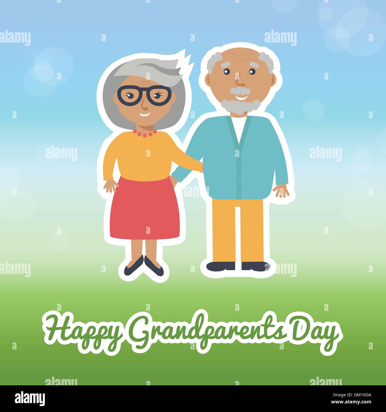 Happy Grandparents day card. Vector illustration Stock Vector Image