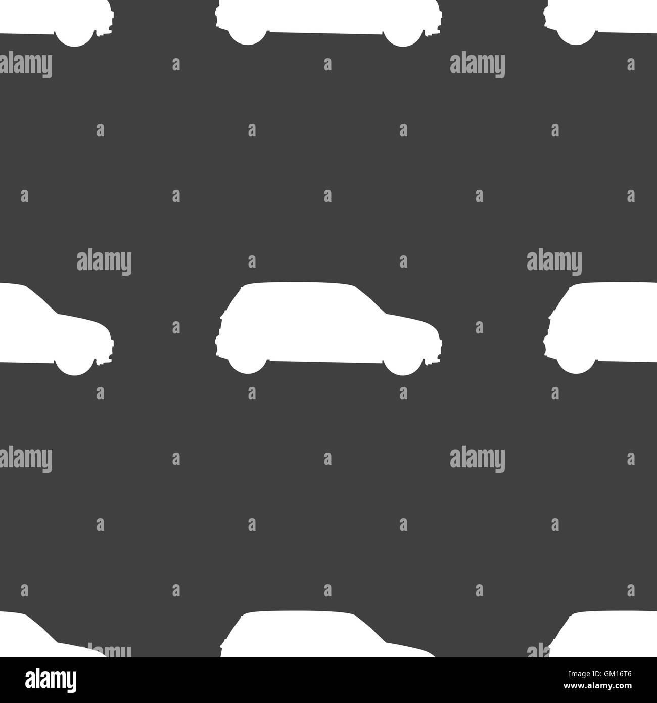 Jeep icon sign. Seamless pattern on a gray background. Vector Stock Vector
