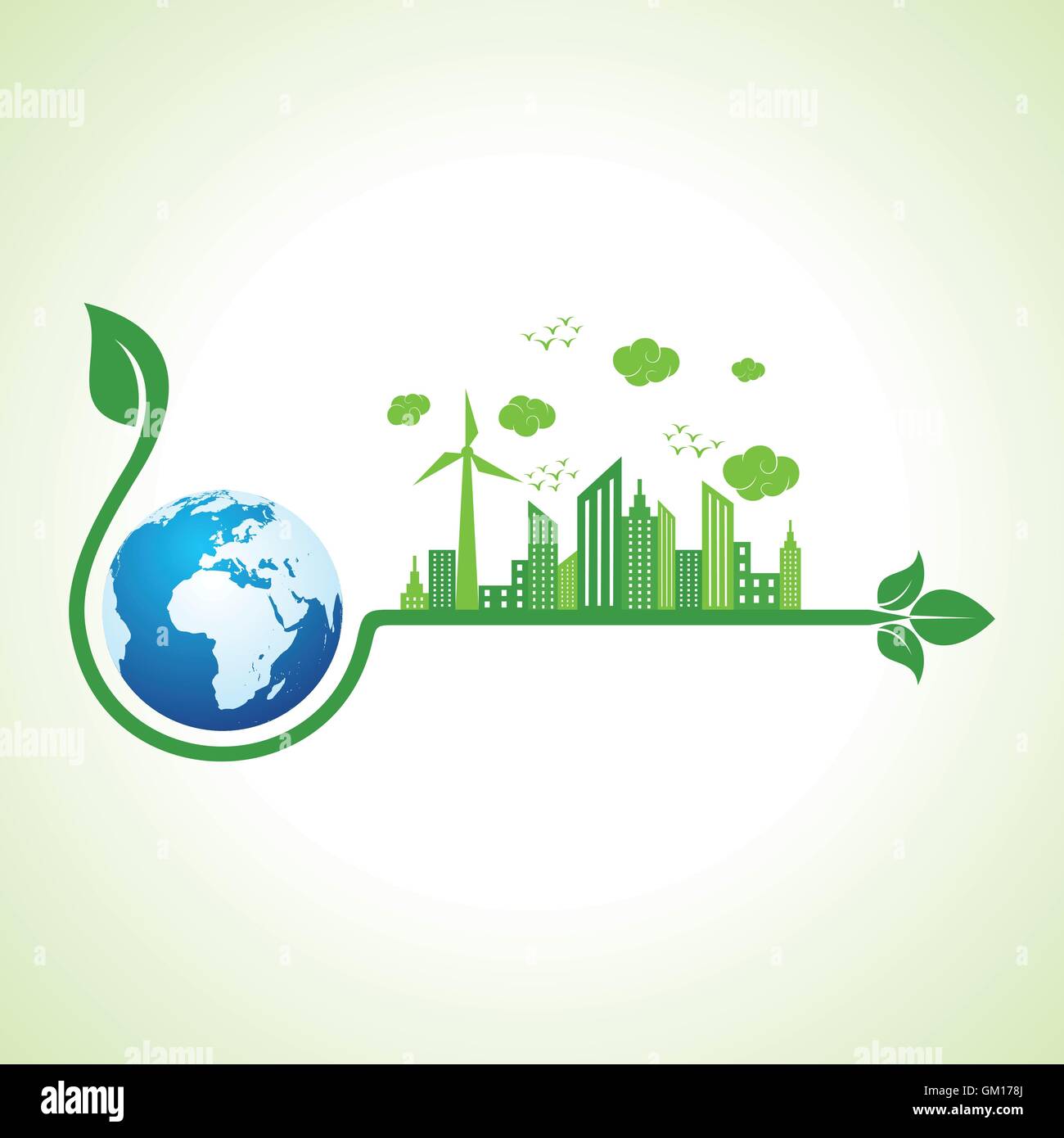 Ecology concept with earth icon - vector illustration Stock Vector ...