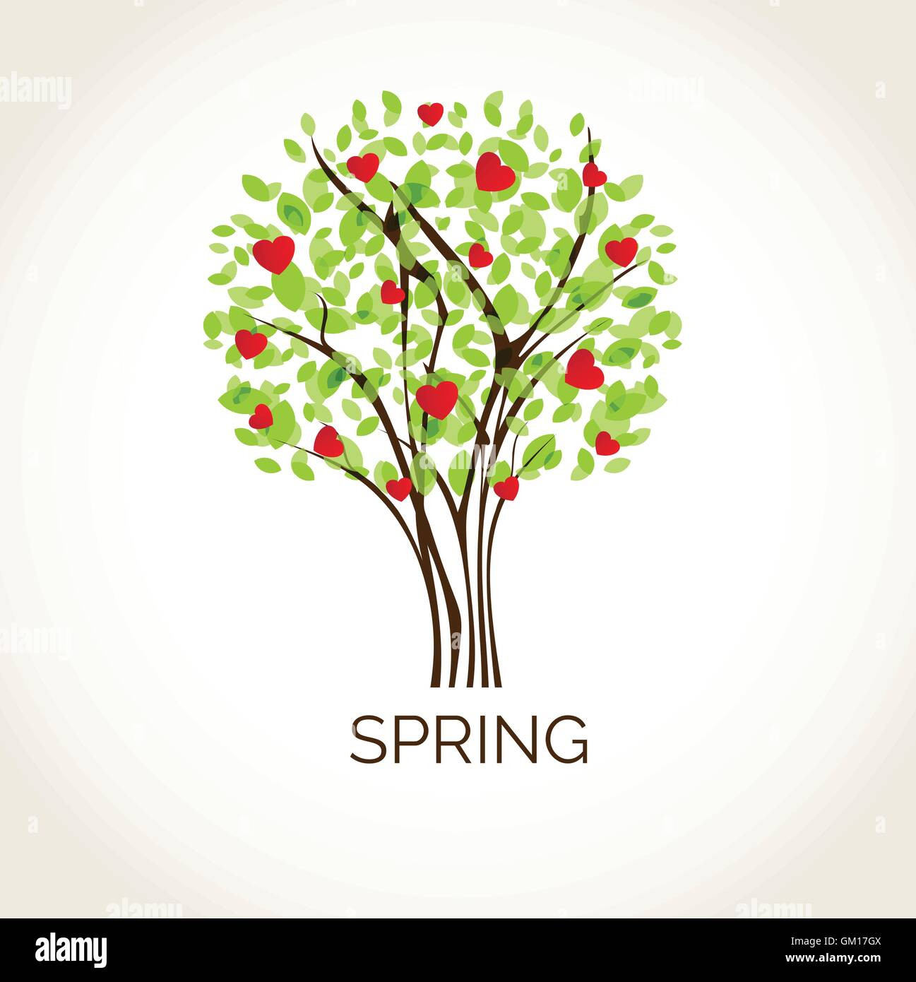 Vector heart tree. Valentines day or wedding background Stock Vector ...