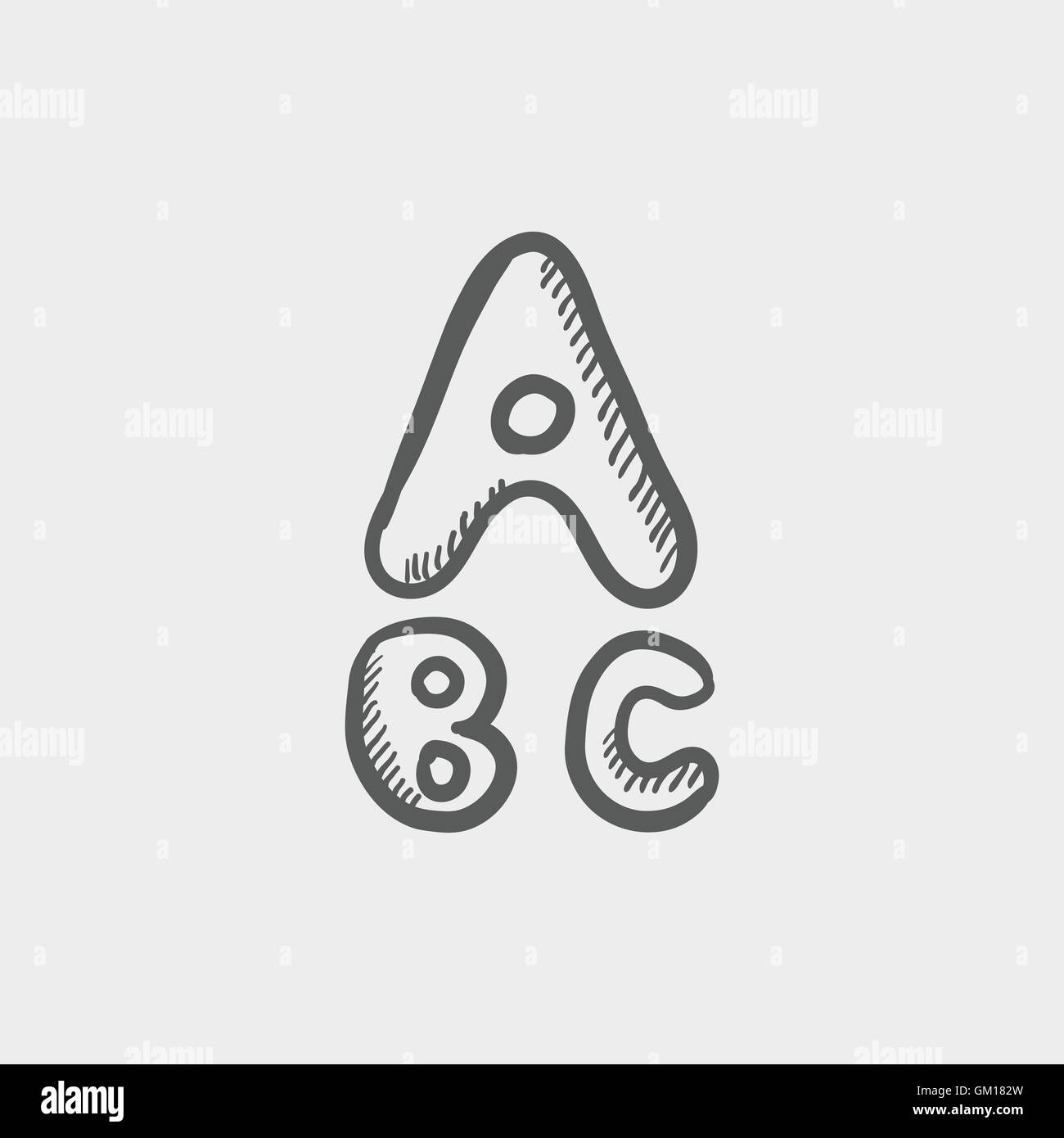 Alphabet with bold font sketch icon Stock Vector Image & Art Alamy
