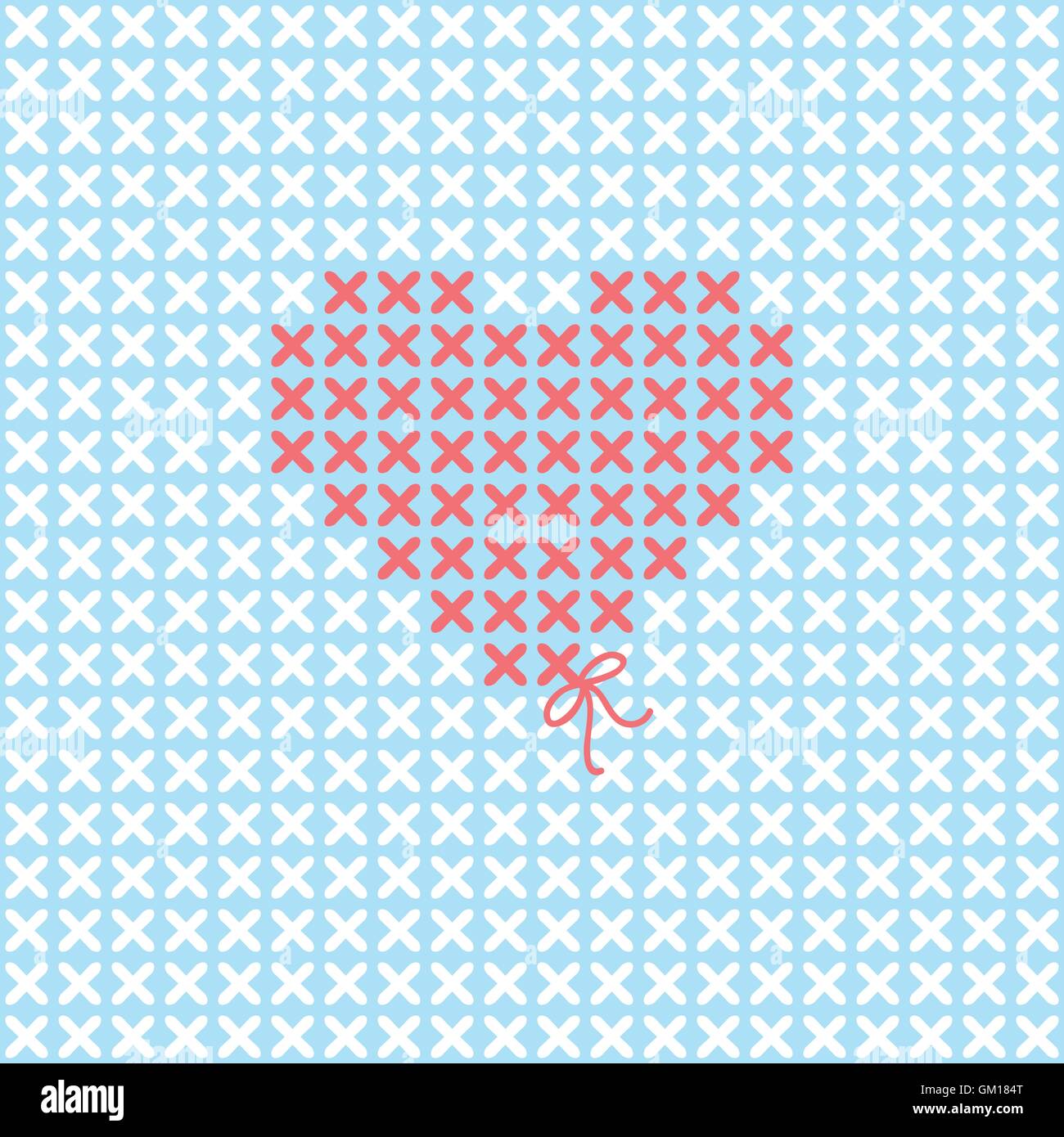 Valentine`s card with embroider heart Stock Vector Image & Art - Alamy